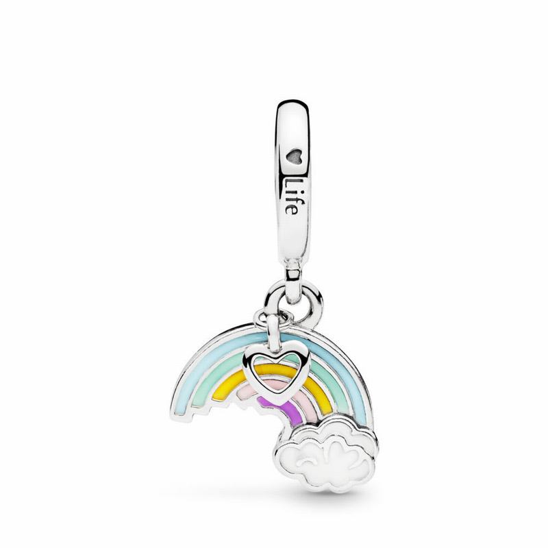 Pandora Rainbow & Cloud Dangle Charm NZ, Sterling Silver (473169-MEV)